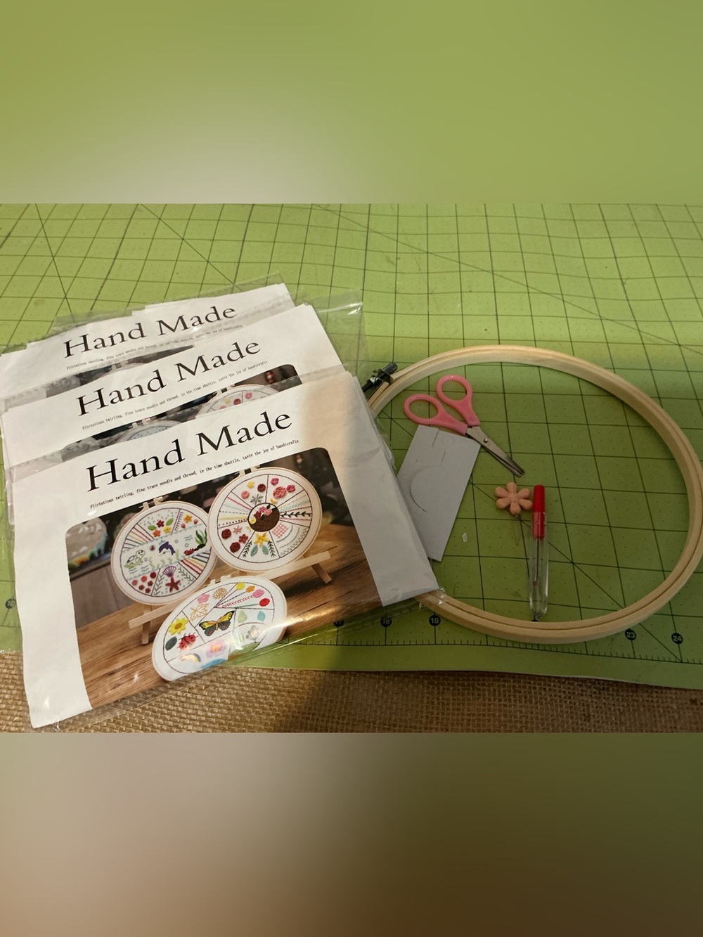 Embroidery Craft Kit, includes 3 projects!